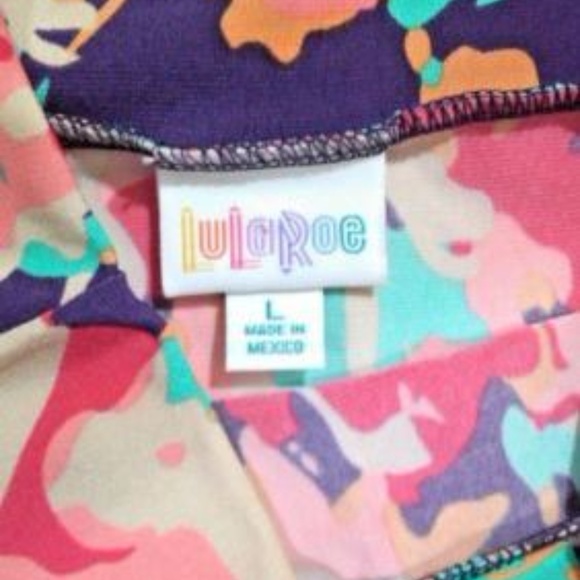 Lularoe LLR Size Large Azure  Skirt Floral - Picture 4 of 8